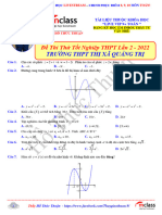 57. Đề Thi Thử Tốt Nghiệp THPT Lần 2 - Trường THPT Thị Xã Quảng Trị - 2022