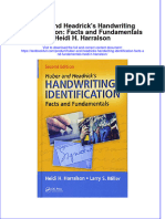 [Download pdf] Huber And Headricks Handwriting Identification Facts And Fundamentals Heidi H Harralson online ebook all chapter pdf 