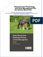 (Download PDF) Equine Reproductive Physiology Breeding and Stud Management 5Th Edition Davies Morel PHD Online Ebook All Chapter PDF