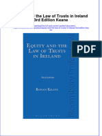 [Download pdf] Equity And The Law Of Trusts In Ireland 3Rd Edition Keane online ebook all chapter pdf 