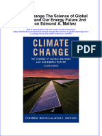 [Download pdf] Climate Change The Science Of Global Warming And Our Energy Future 2Nd Edition Edmond A Mathez online ebook all chapter pdf 