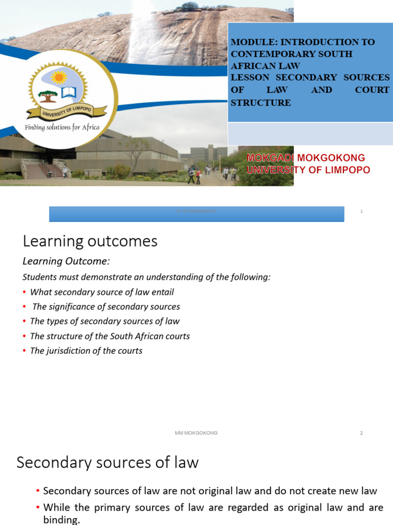 Lesson 5 Secondary Sources and Court Structure | PDF | Supreme Courts ...