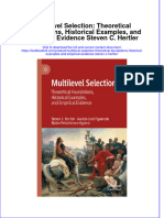 [Download pdf] Multilevel Selection Theoretical Foundations Historical Examples And Empirical Evidence Steven C Hertler online ebook all chapter pdf 
