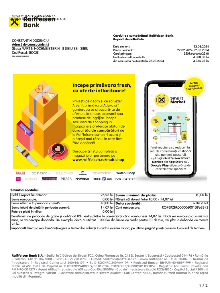 Account Statement CreditCard 22032024 | PDF
