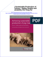 [Download pdf] Achieving Sustainable Production Of Pig Meat Volume 1 Safety Quality And Sustainability Chi Tang Ho online ebook all chapter pdf 
