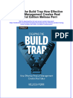 [Download pdf] Escaping The Build Trap How Effective Product Management Creates Real Value 1St Edition Melissa Perri online ebook all chapter pdf 