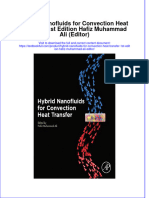 [Download pdf] Hybrid Nanofluids For Convection Heat Transfer 1St Edition Hafiz Muhammad Ali Editor online ebook all chapter pdf 