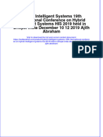 (Download PDF) Hybrid Intelligent Systems 19Th International Conference On Hybrid Intelligent Systems His 2019 Held in Bhopal India December 10 12 2019 Ajith Abraham Online Ebook All Chapter PDF