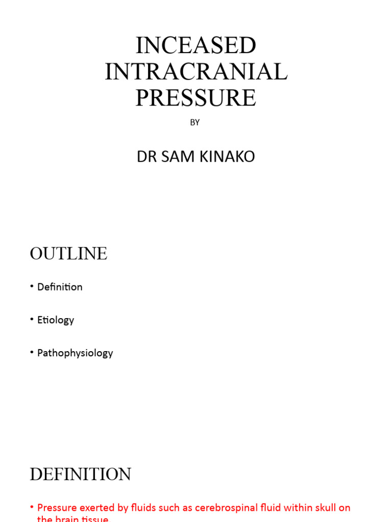 Understanding Increased Intracranial Pressure | PDF | Cerebrospinal ...