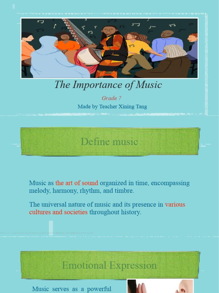 The Importance of Muic | PDF | Songs | Folk Music
