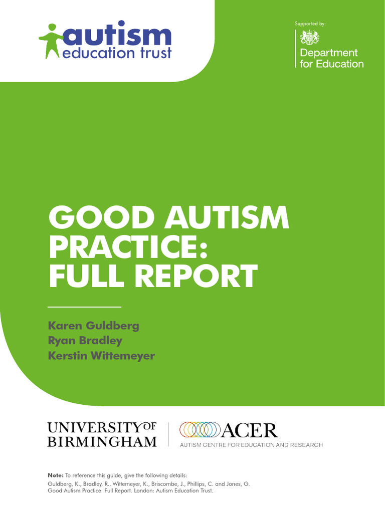 Good Autism Practice: Full Report | PDF | Autism Spectrum | Cognition