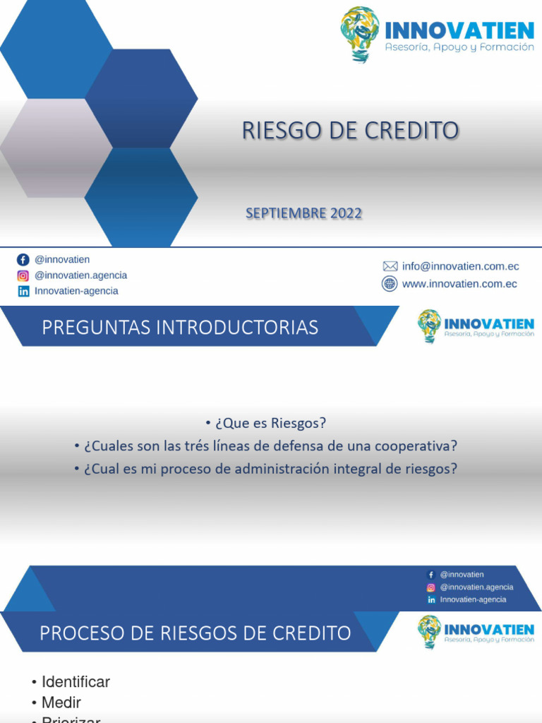 Gestión Integral del Riesgo de Crédito | PDF | Riesgo crediticio | Riesgo