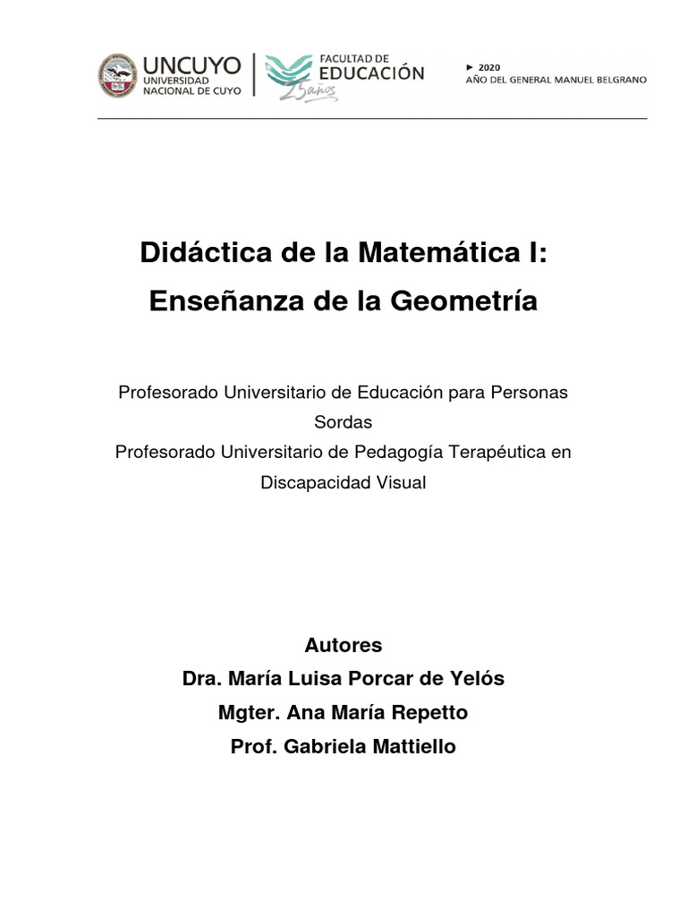 Enseñanza de la Geometría en Primaria | PDF | Geometría | Espacio