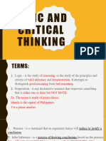 S LOGIC AND CRITICAL THINKING and Fallacies STUDENT COPY 1