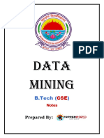 Data Mining Cse Kuk Notes