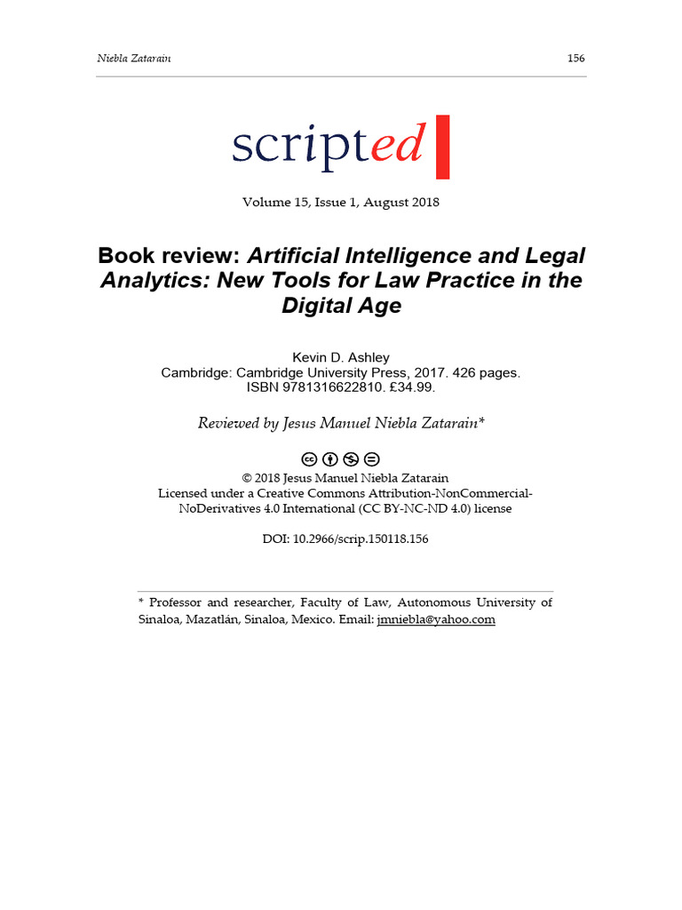 Legal AI and Analytics Book Review | PDF | Artificial Intelligence ...