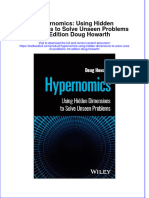 (Download PDF) Hypernomics Using Hidden Dimensions To Solve Unseen Problems 1St Edition Doug Howarth Online Ebook All Chapter PDF