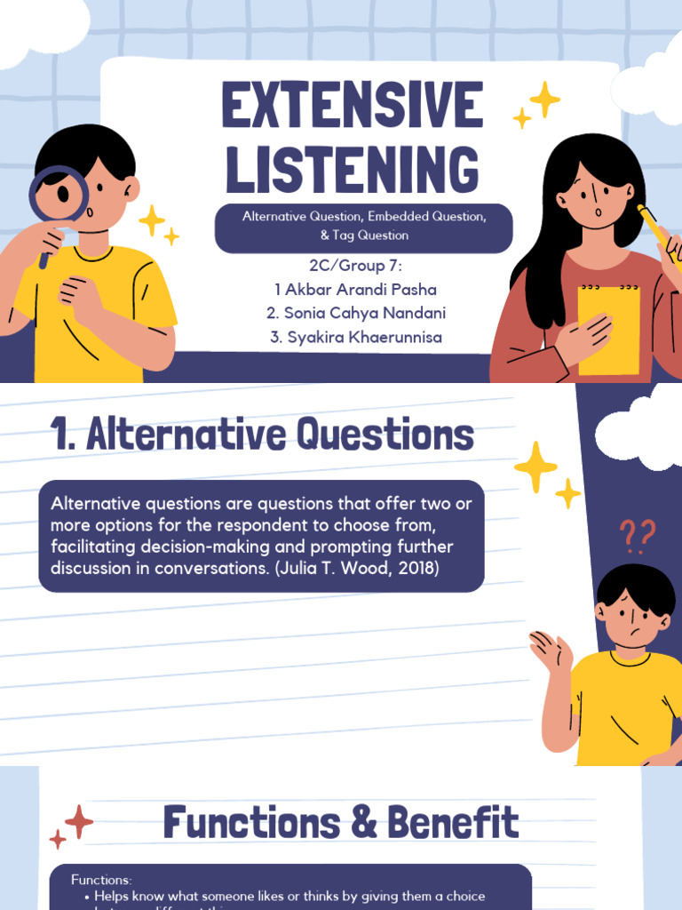 Types of Questions: Alternatives, Embeds, Tags | PDF | Question ...