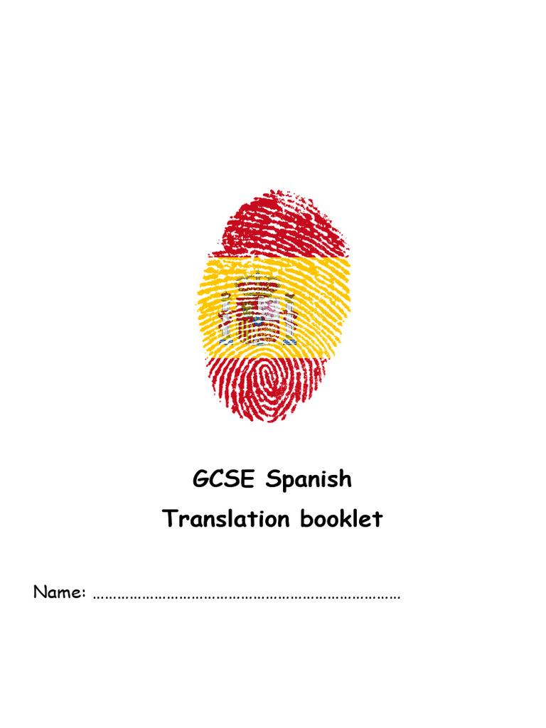 GCSE Spanish Translation Practice Booklet | PDF | Foreign Language Studies