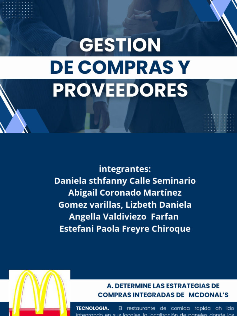 Estrategias de Compras en McDonald's | PDF | Outsourcing | Calidad ...