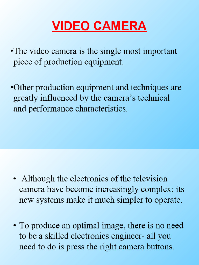 Video Camera | PDF | Incandescent Light Bulb | Camera
