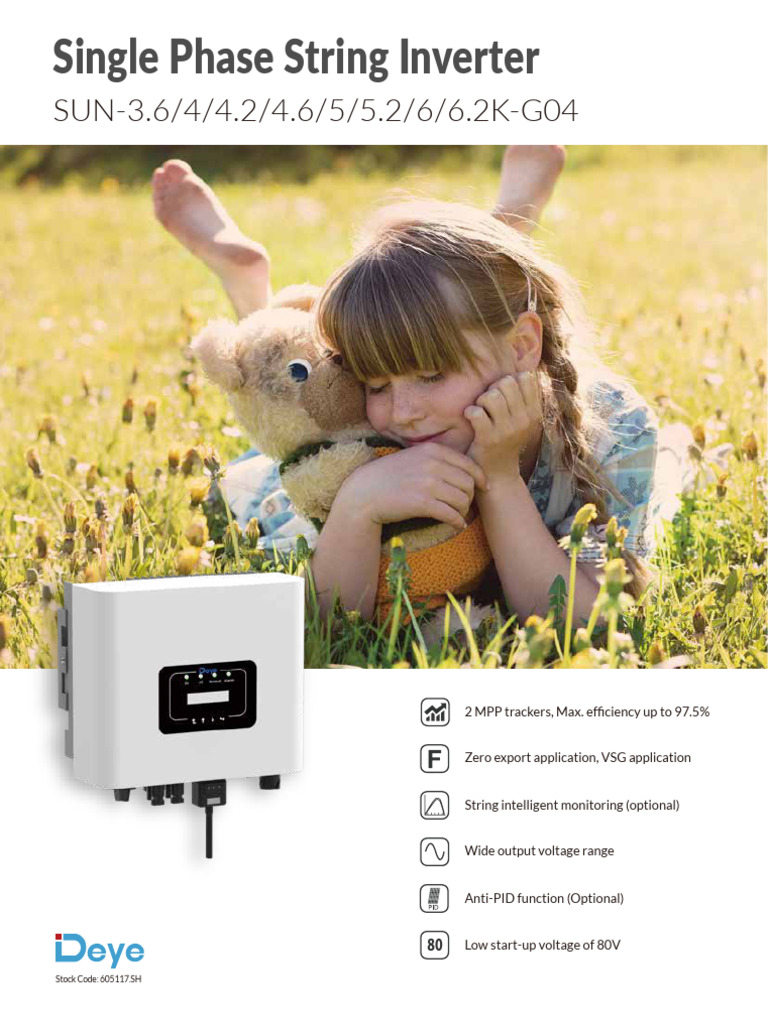 SUN Series Single Phase Inverter Specs | PDF | Power Inverter ...