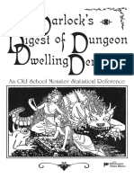 Swords + Wizardry Warlock's Digest of Dungeon Dwelling Denizens (S+W)