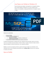 Instalacion y Primeros Pasos Con MySql en Windows 10