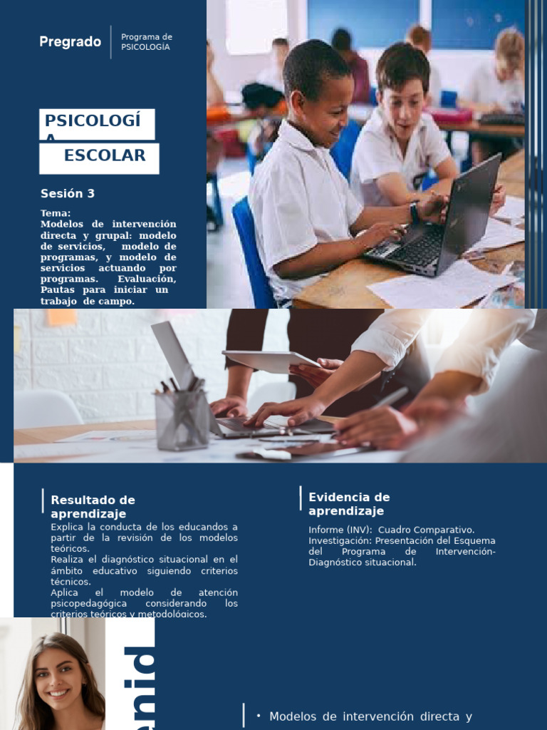 Modelos de Intervención en Psicología Escolar | PDF | Sicología | Plan ...