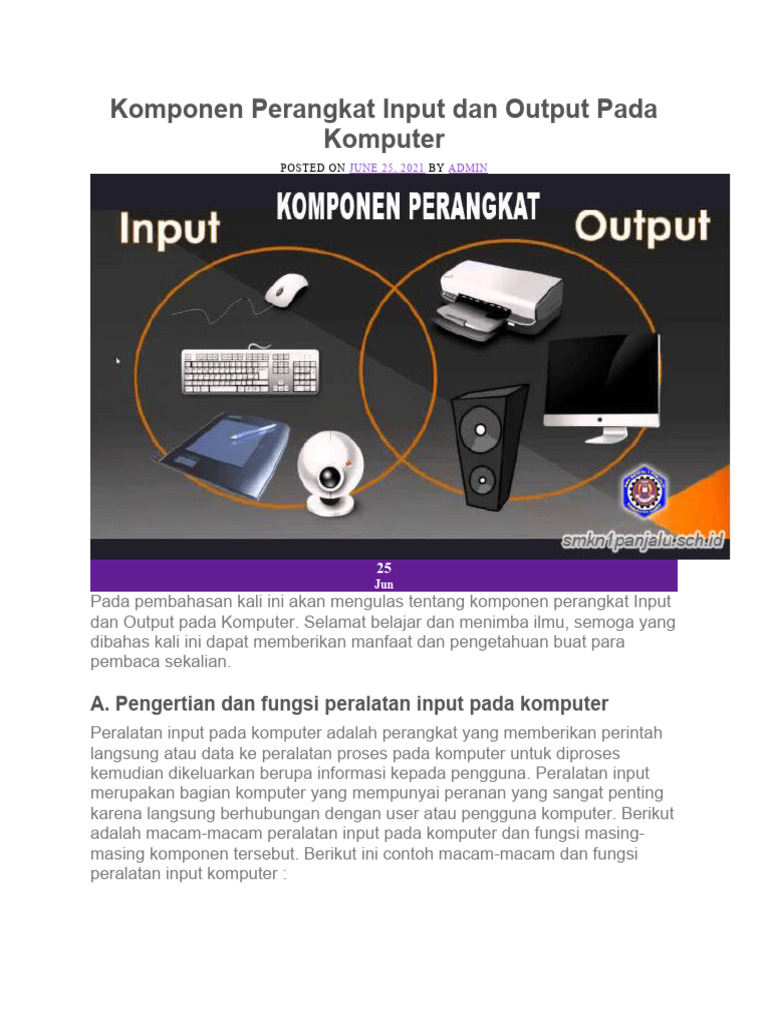 Komponen Perangkat Input Komputer | PDF