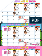 Calendario Mes de Mayo Con Efemerides para Rellenar PDF