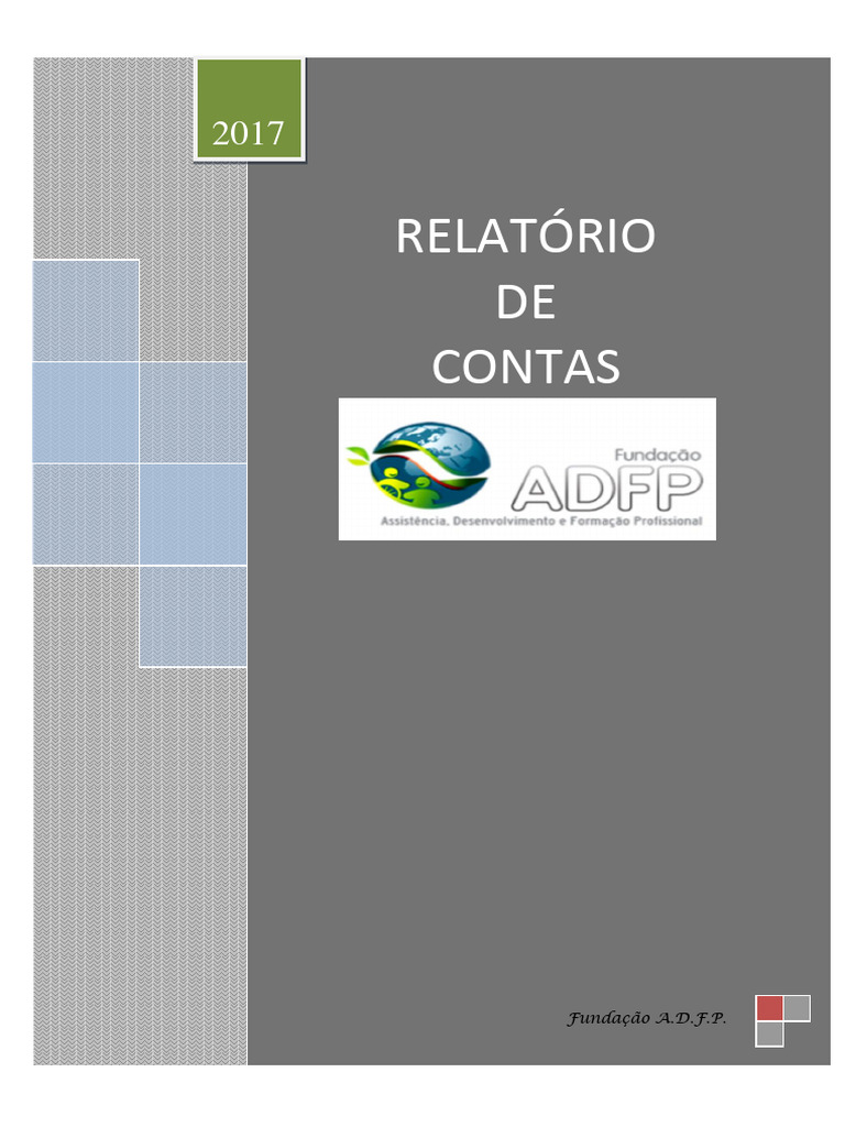 Relatório de Contas 2017 - Fundação ADFP | PDF | Setor terciário da ...