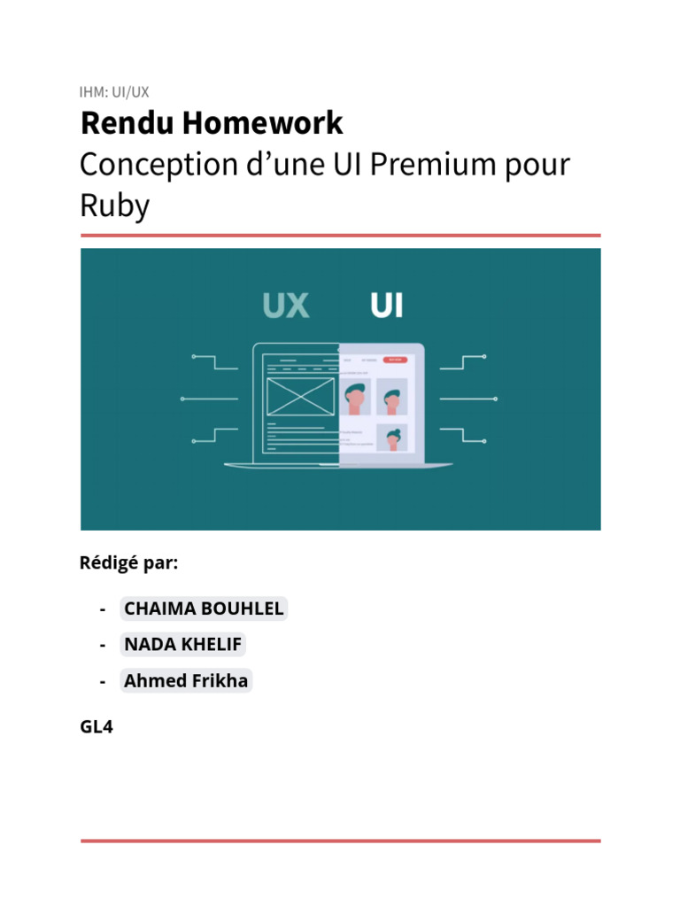 Conception UI Premium pour Ruby | PDF | Interface graphique | Logiciel