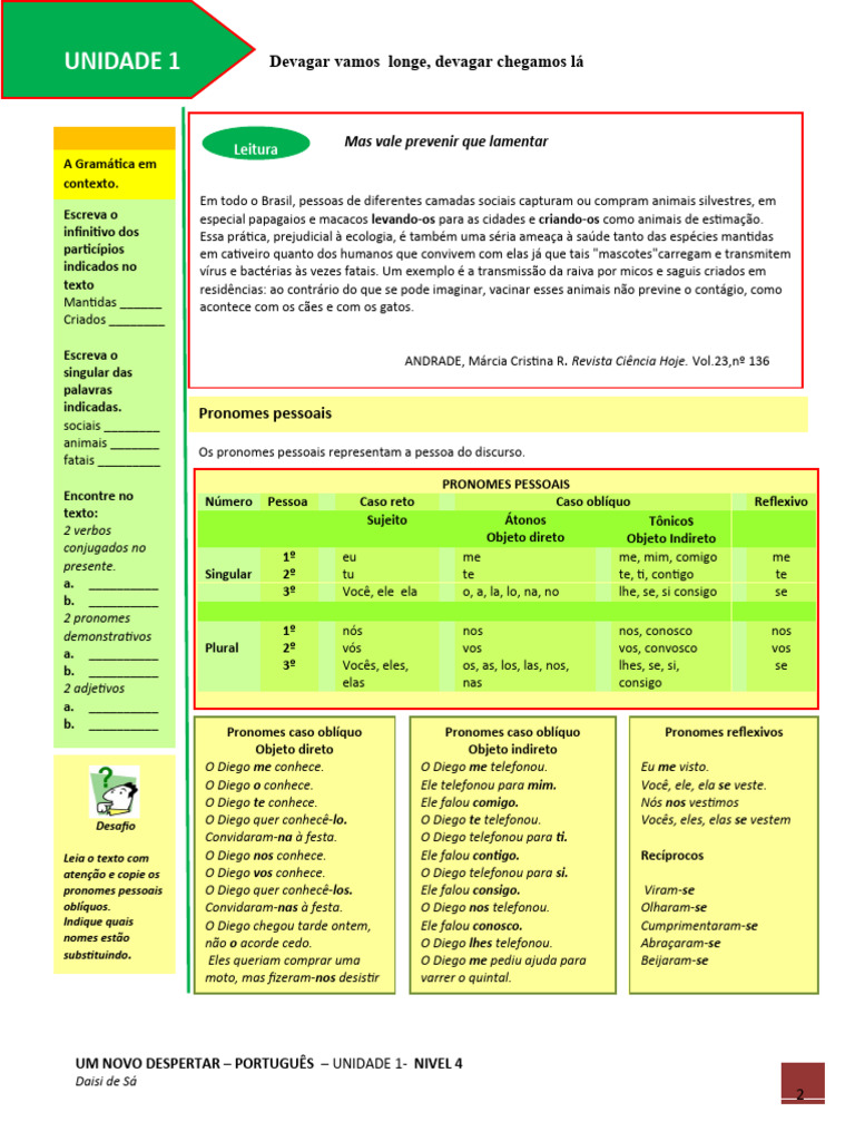 Pronomes Pessoais em Português: Guia Completo | PDF | Pronome