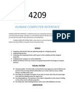 Human Computer Interface: Goals