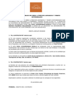 Contrato de Mano de Obra A Precios Unitarios y Tiempo Determinado