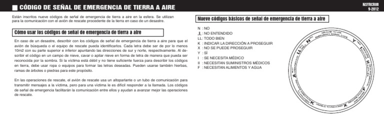 Códigos de Emergencia Tierra a Aire | PDF