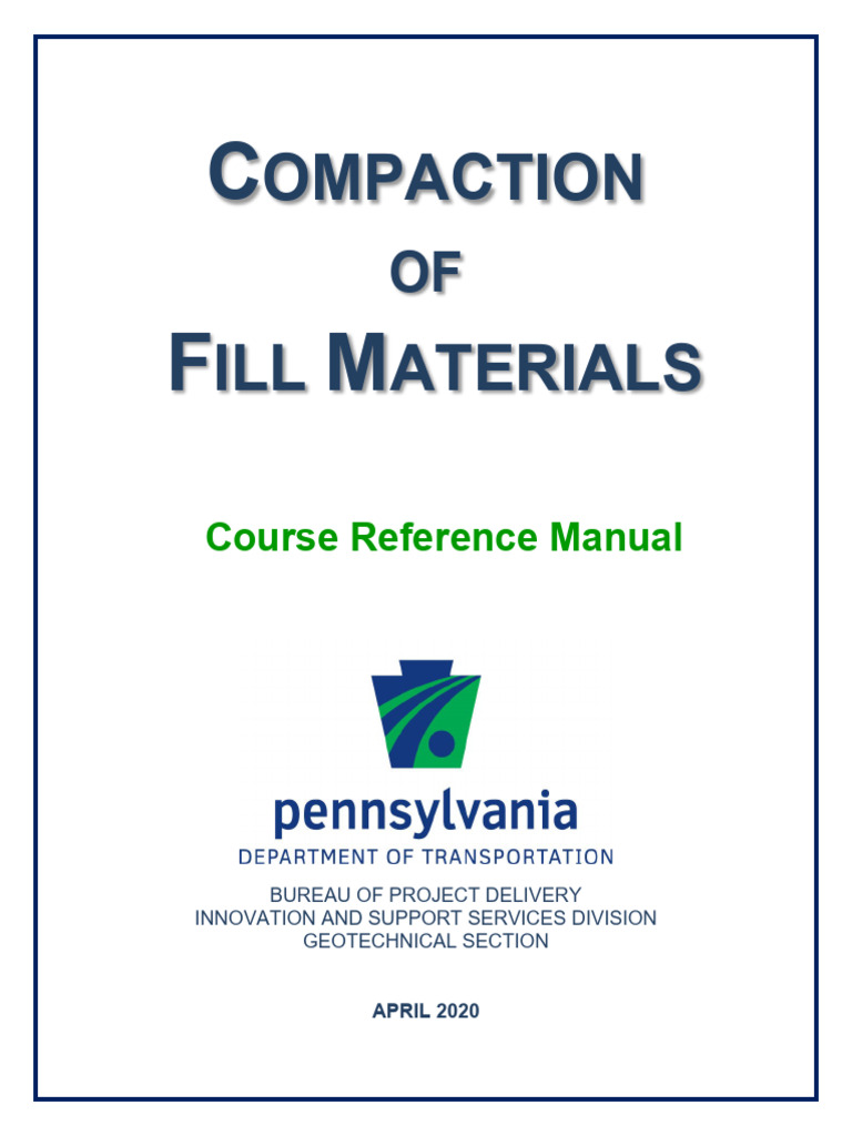 Compaction of Fill Materials Manual | PDF | Strength Of Materials ...