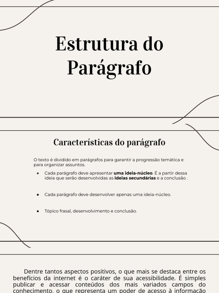 Estrutura Do Parágrafo | PDF | Internet | Acessibilidade