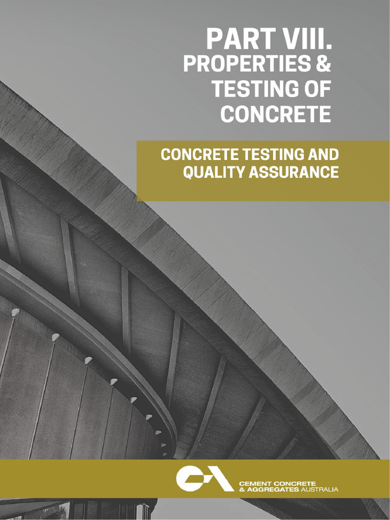 Concrete Testing and Quality Assurance Guide | PDF | Concrete ...