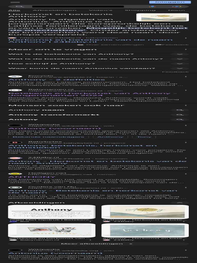 Betekenis Anthony - Google Zoeken | PDF