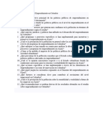 Taller 1 Sobre El Artículo Del Emprendimiento en Colombia