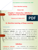 Chapitre 1-Intoduction, Définition Et Application de Machine Learning