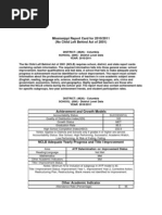 2011 NCLB Columbia School District Report Card