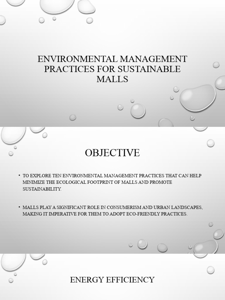 Environmental Management Practices For Sustainable Malls | PDF ...