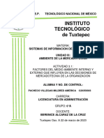 Actividad 3.1 Factores Del Medio Ambiente Interno y Externo