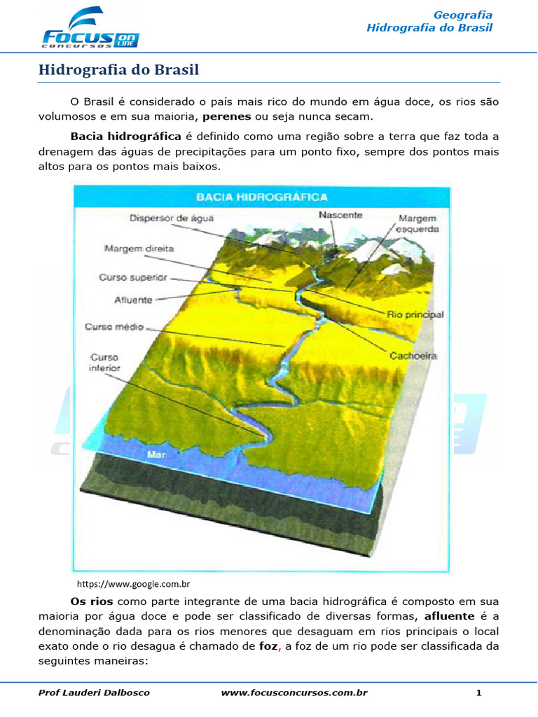 GEOGRAFIA DO BRASIL - Hidrografia No Brasil | Download grátis PDF ...