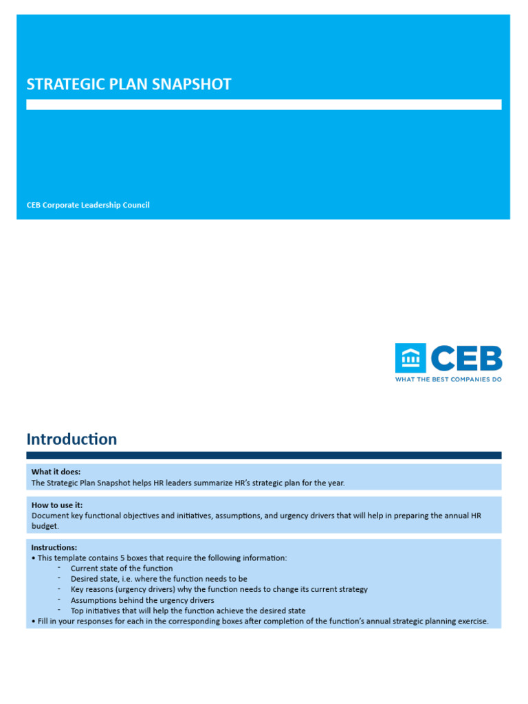 HR Strategic Plan Overview Template | PDF | Strategic Planning | Business