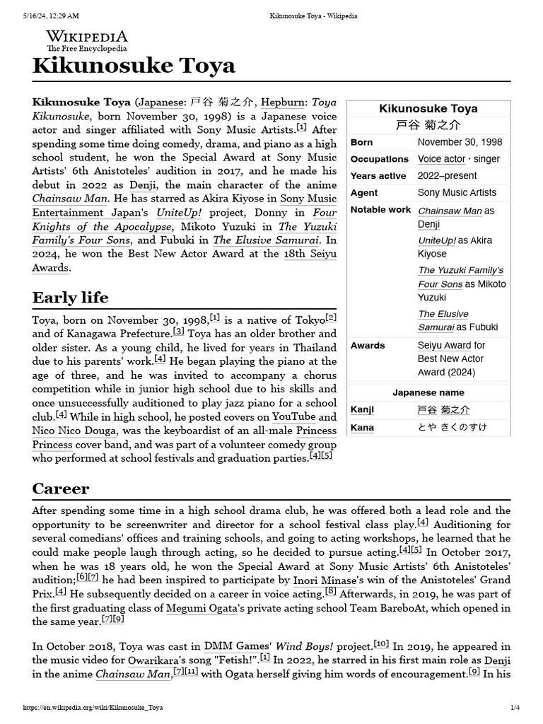Kikunosuke Toya Wikipedia PDF
