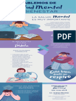 Infografia Salud Mental Ilustrado Textura Azul Morado